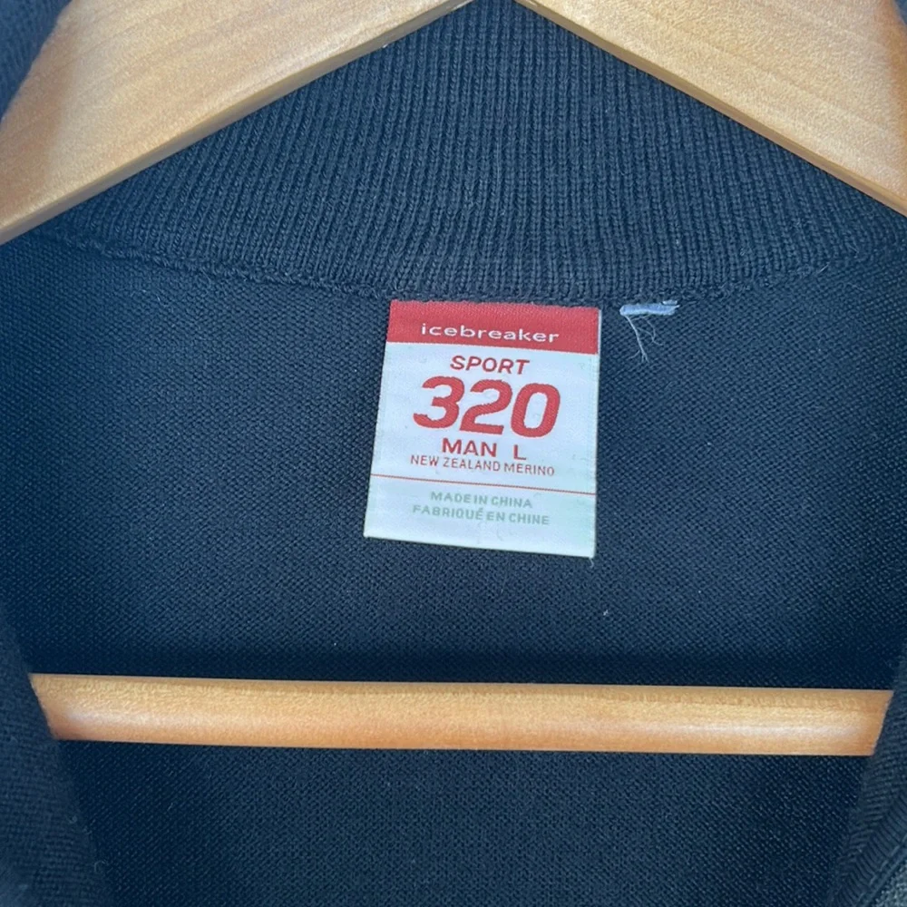 NOS Icebreaker Mens L Sport 320 Merino Wool Long Sleeve Half Zip Mid Layer Top - Picture 5 of 13